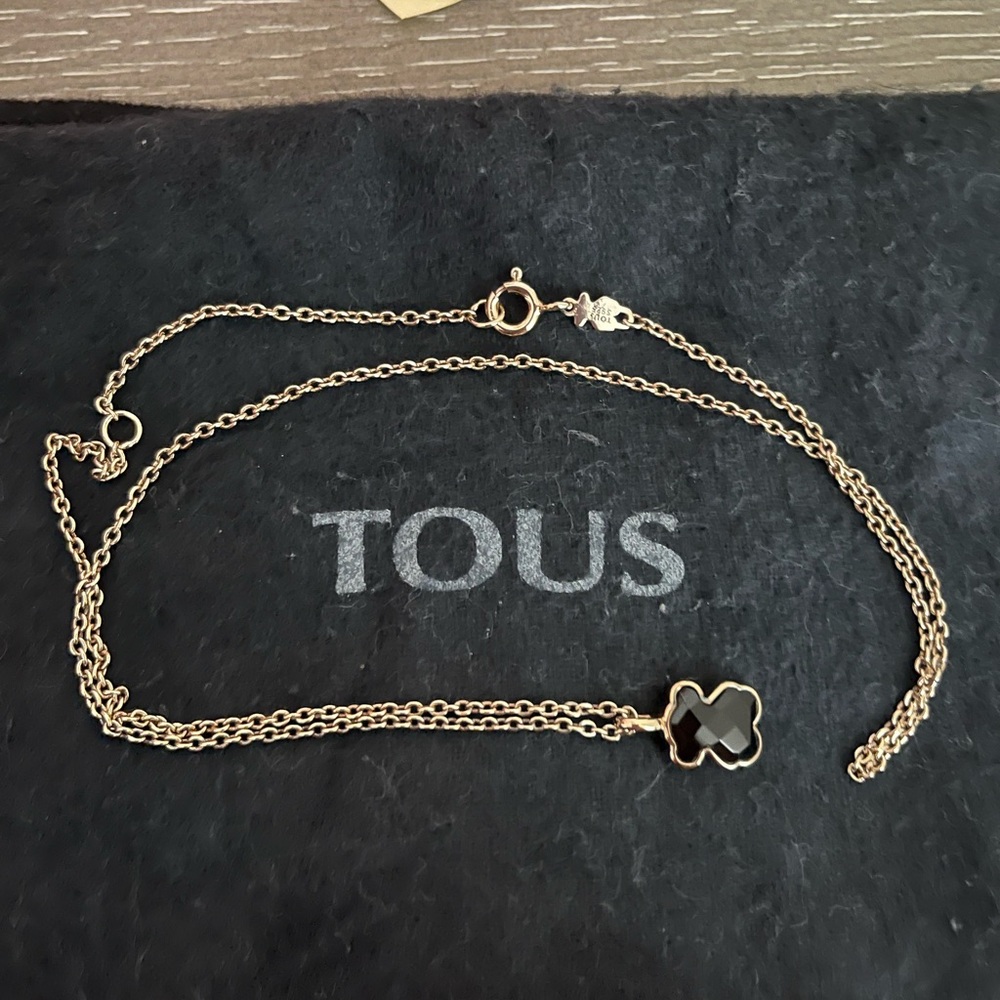 TOUS Onyx Gold Vermeil Necklace